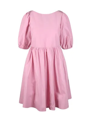 REDValentino Puff Sleeved Round Neck Mini Dress