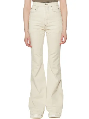 Rick Owens DRKSHDW Button Detailed Flared Jeans