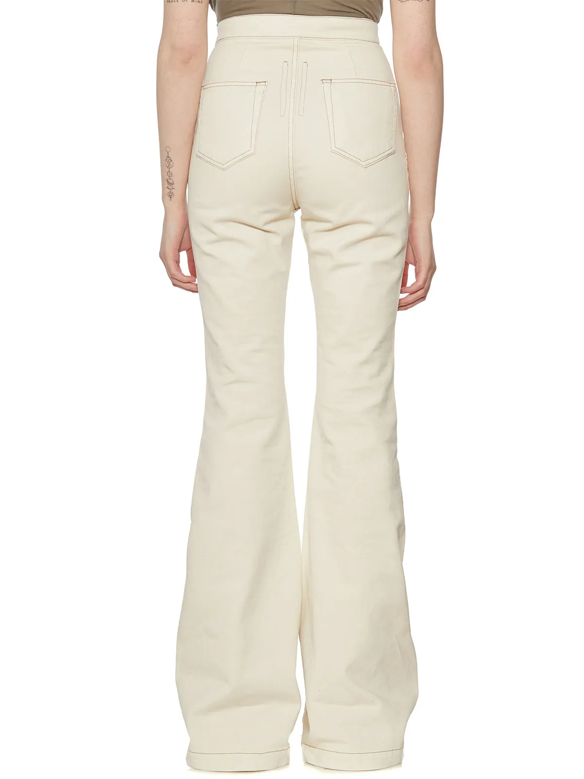 Rick Owens DRKSHDW Button Detailed Flared Jeans
