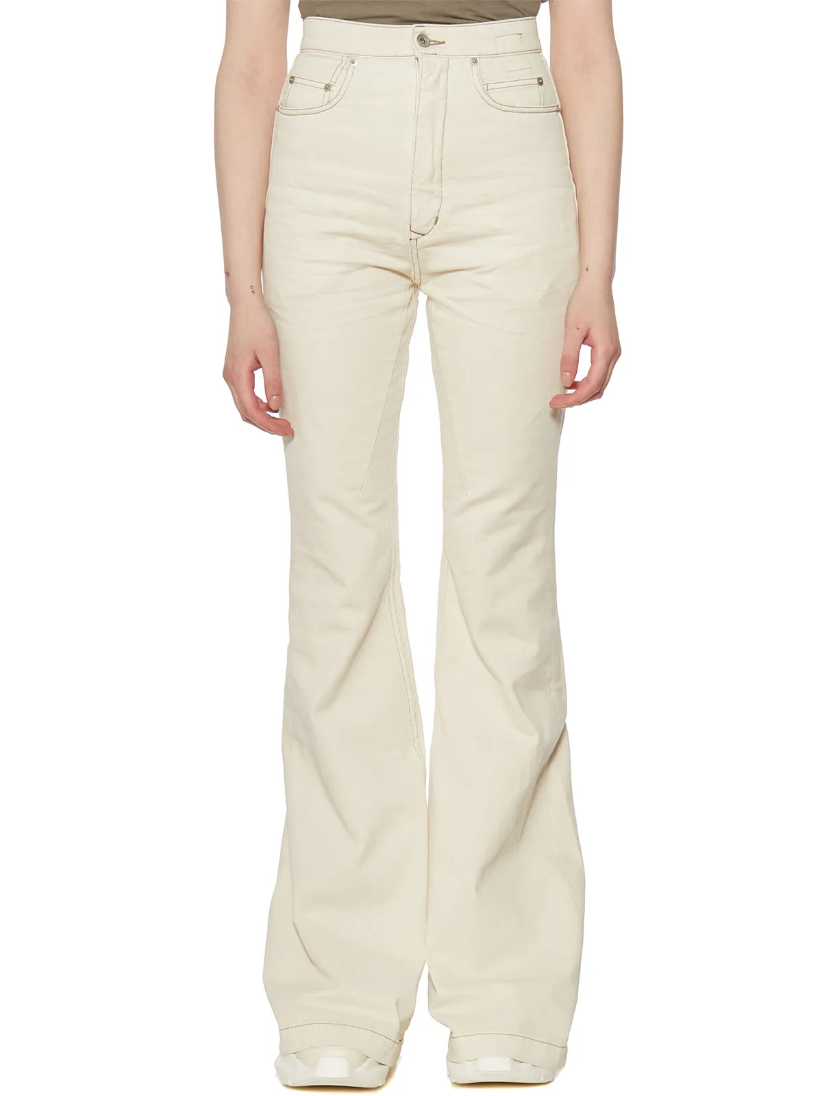 Rick Owens DRKSHDW Button Detailed Flared Jeans