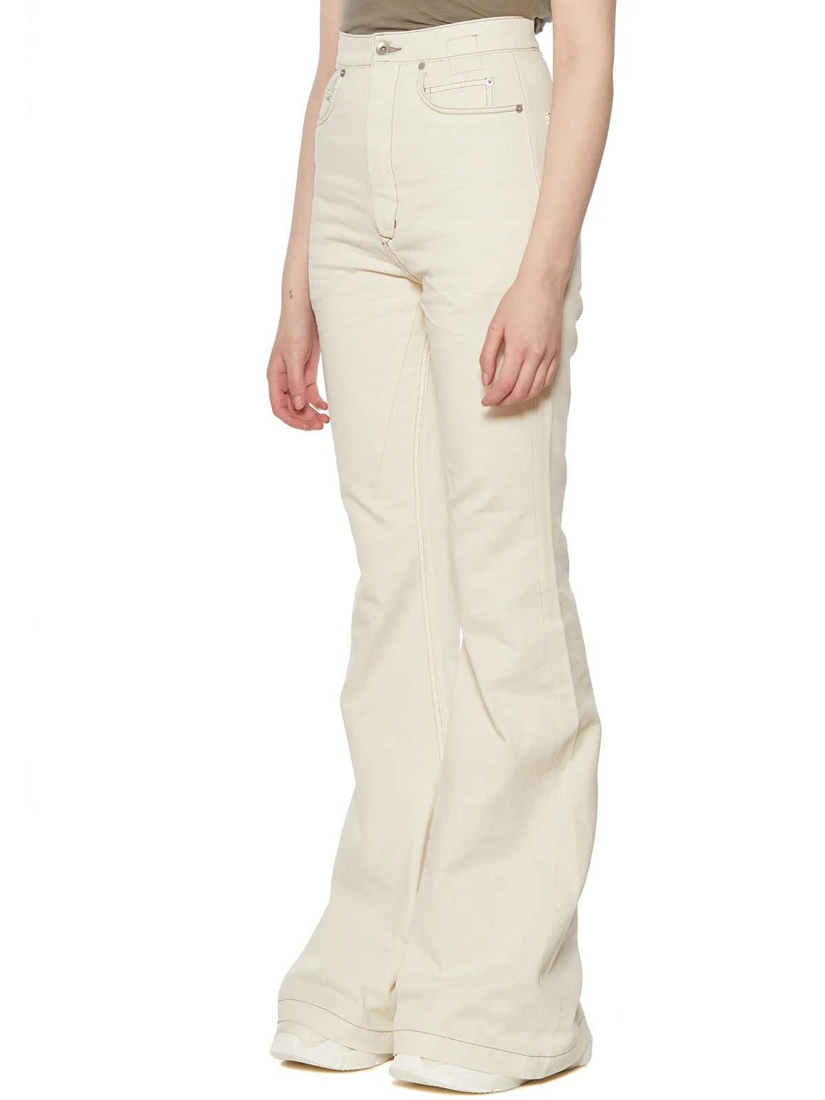 Rick Owens DRKSHDW Button Detailed Flared Jeans