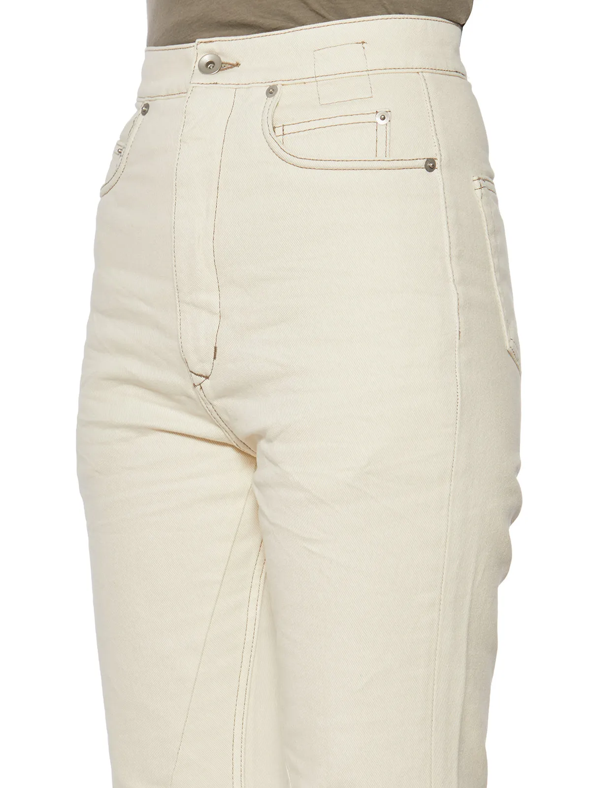 Rick Owens DRKSHDW Button Detailed Flared Jeans