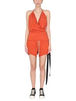 Rick Owens DRKSHDW Draped Sleeveless V-Neck Top