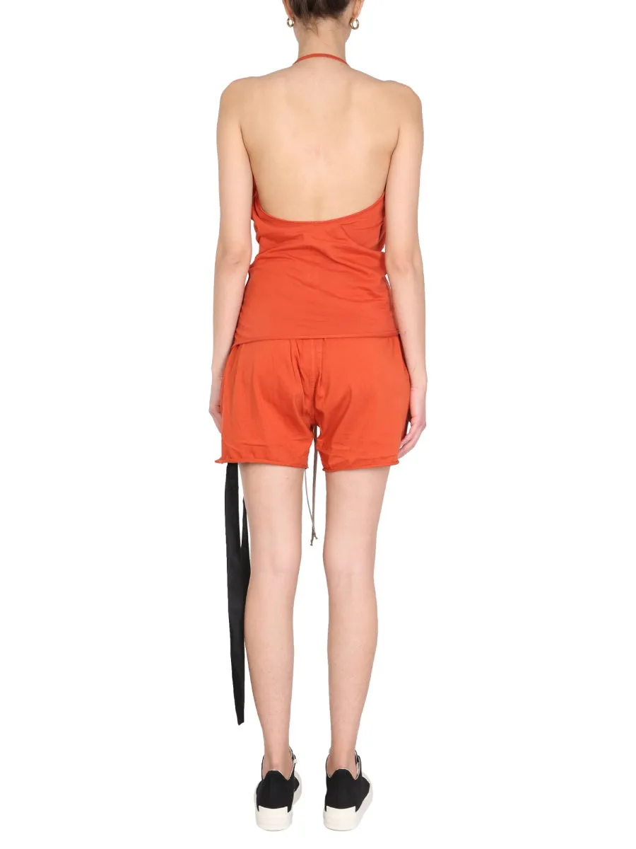 Rick Owens DRKSHDW Draped Sleeveless V-Neck Top