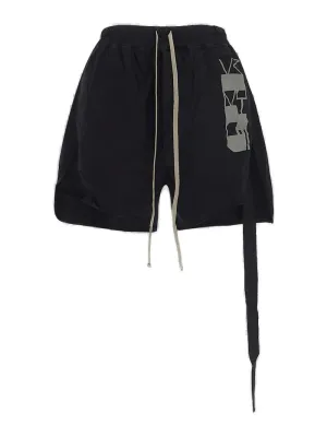 Rick Owens DRKSHDW Graphic Printed Drawstring Shorts