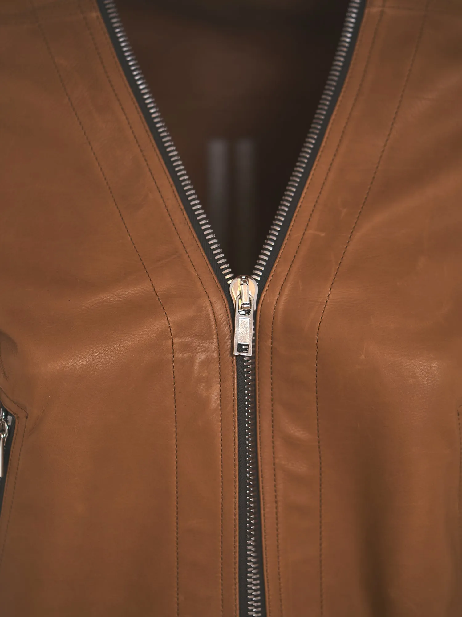 Rick Owens Leather Zipped Jacket