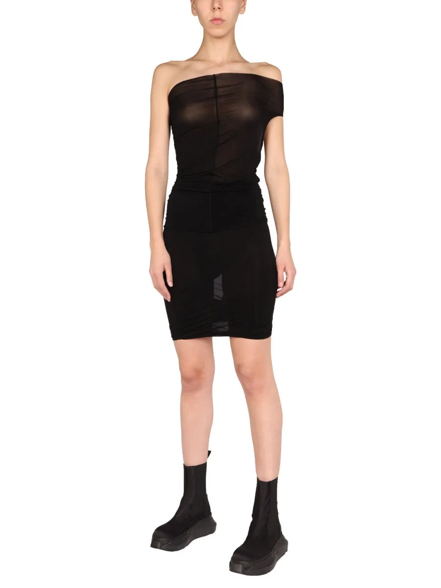 Rick Owens Semi-Sheer One Shoulder Top