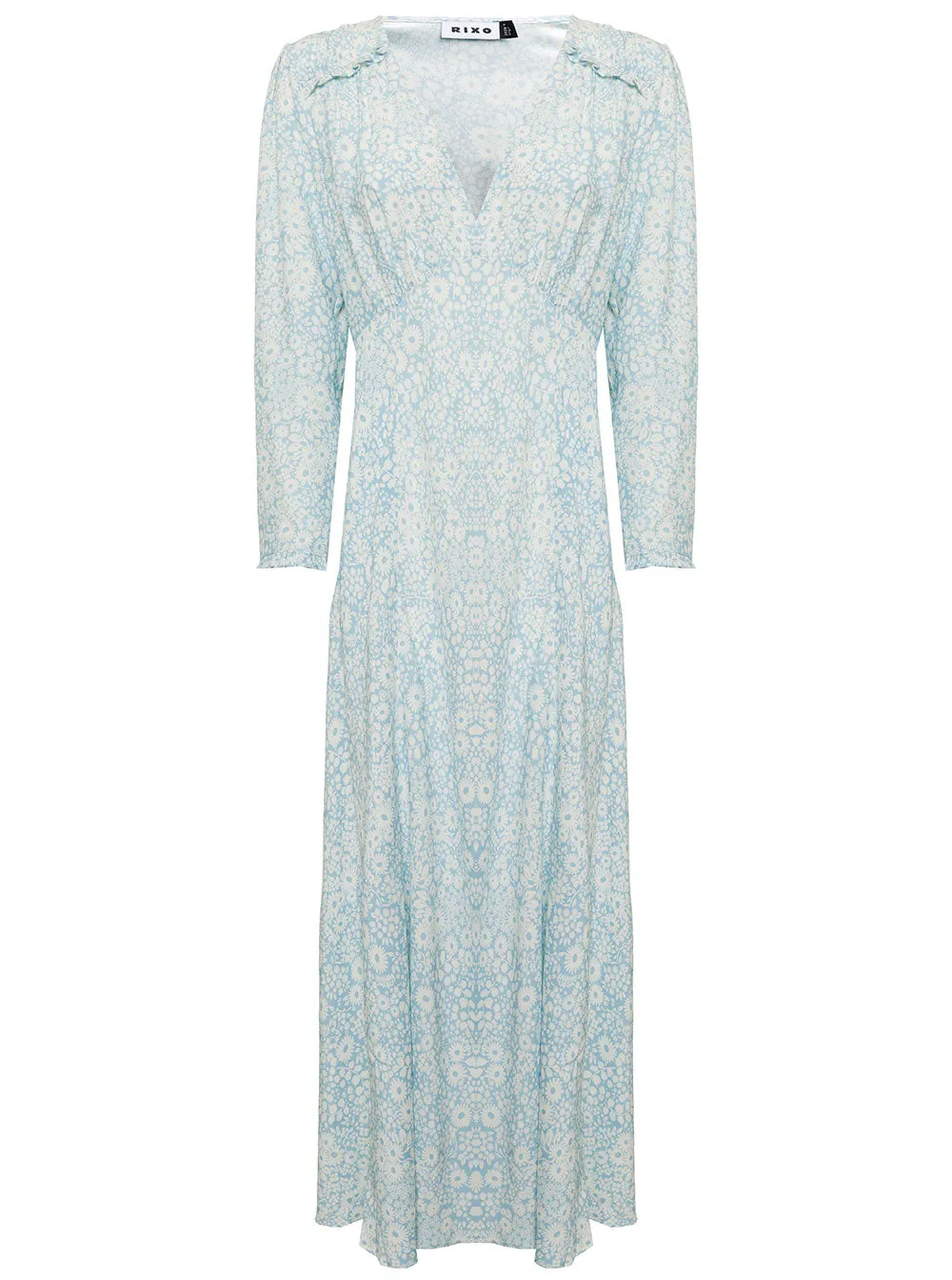 Rixo V-Neck Floral Printed Maxi Dress
