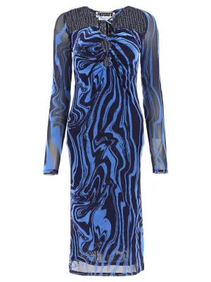ROTATE Savica Cut-Out Long Sleeved Dress