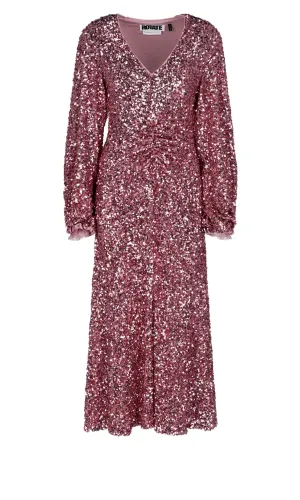 ROTATE Sequin Embellished Midi Dress