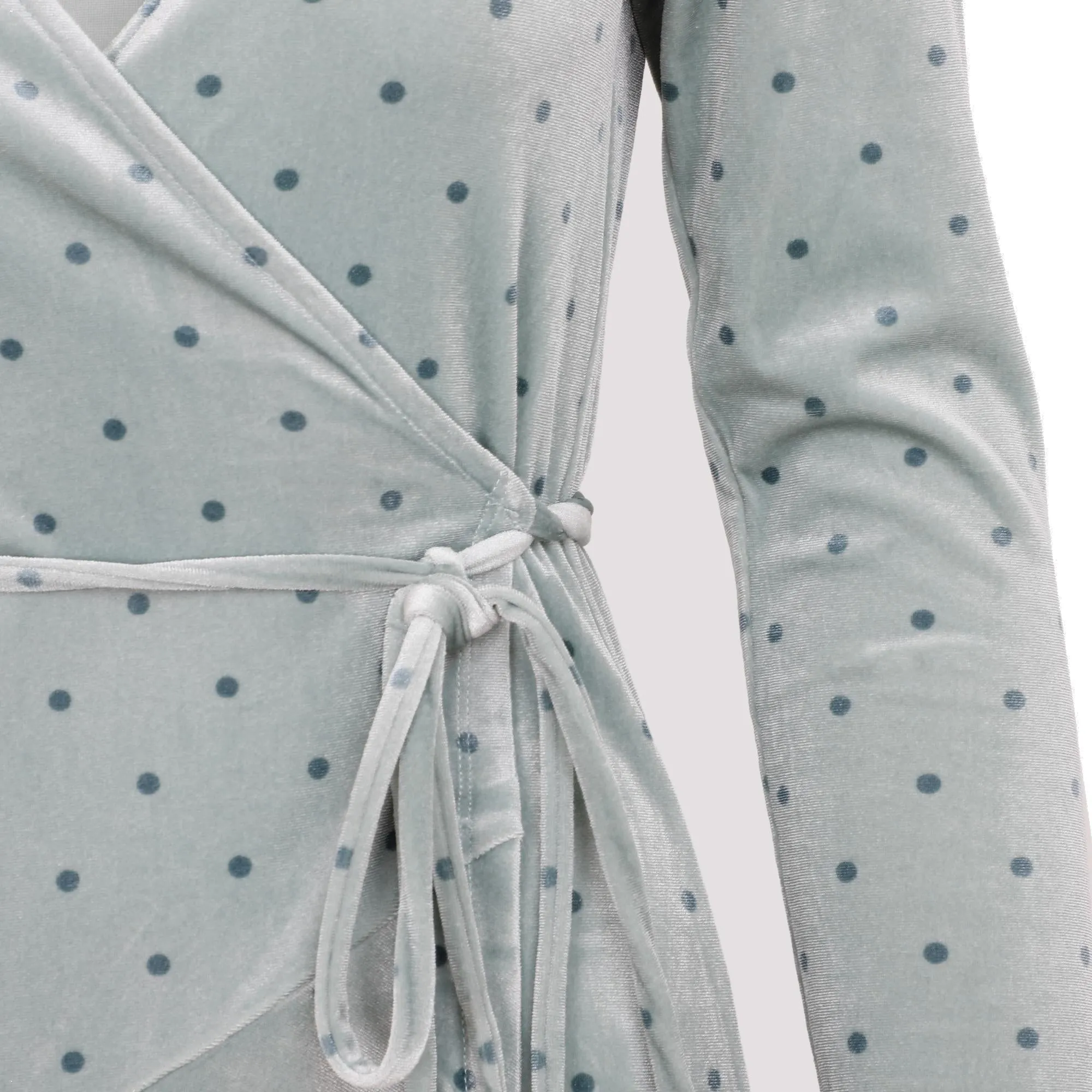 ROTATE V-Neck Tie Waist Midi Dress