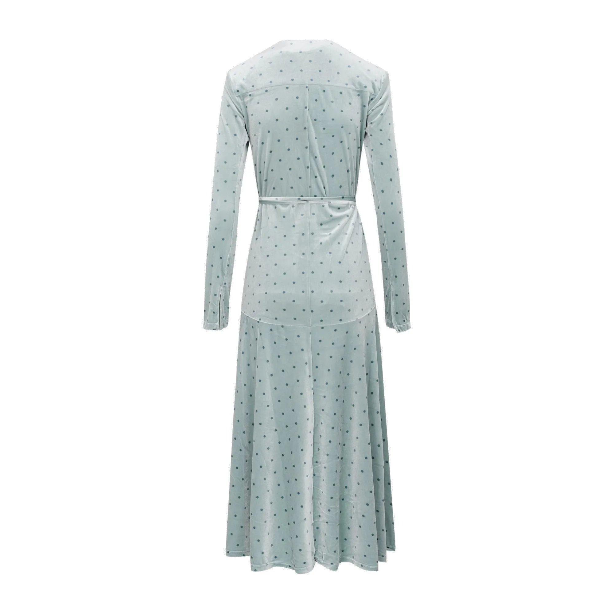 ROTATE V-Neck Tie Waist Midi Dress