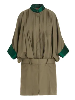 Sacai Pleat Detailed Mini Dress