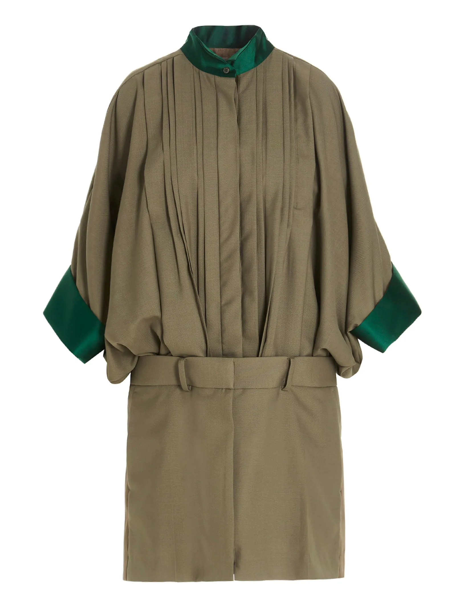 Sacai Pleat Detailed Mini Dress