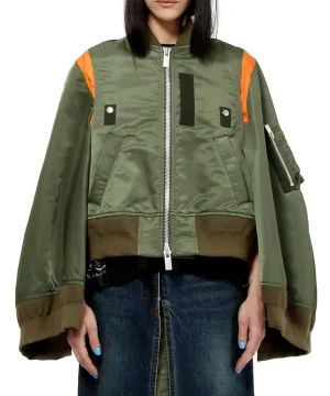 Sacai Puff Sleeved Zipped Bomber Jacket