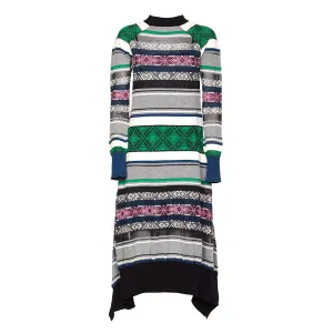 Sacai Rug Jacquard Knit Dress