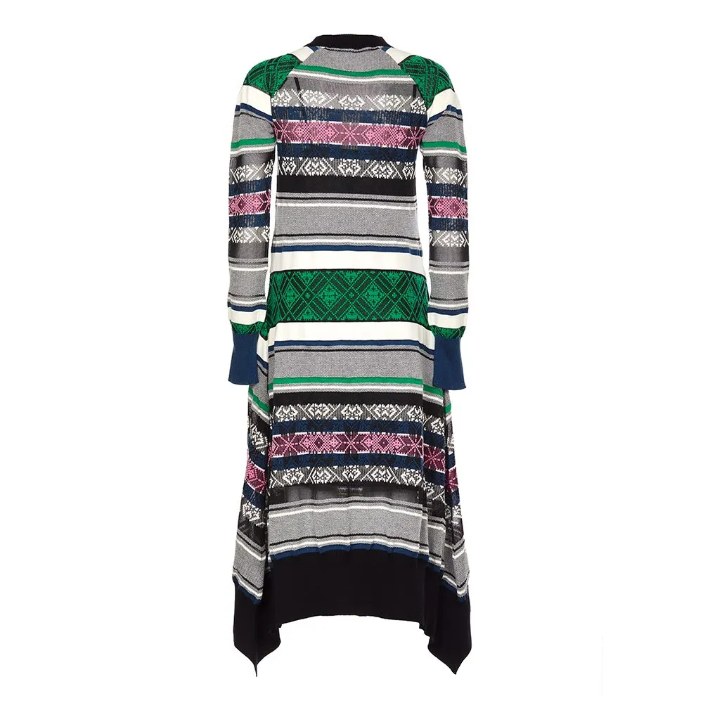 Sacai Rug Jacquard Knit Dress