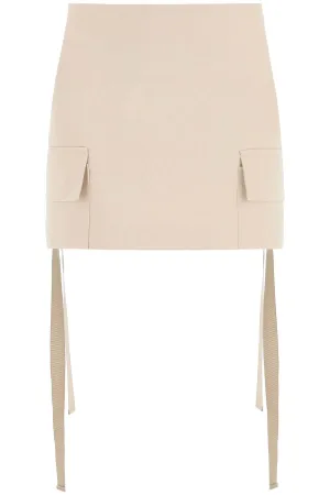 Sacai Satin High-Waist Mini Skirt