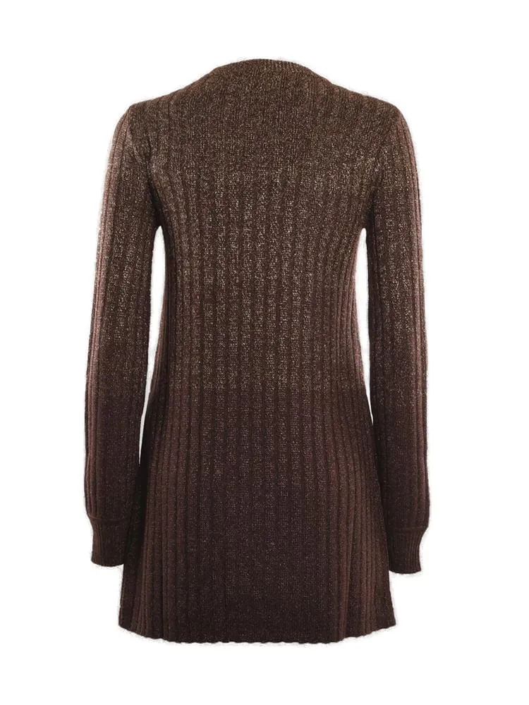 Saint Laurent Metallic Threading Ribbed Knit Jumper