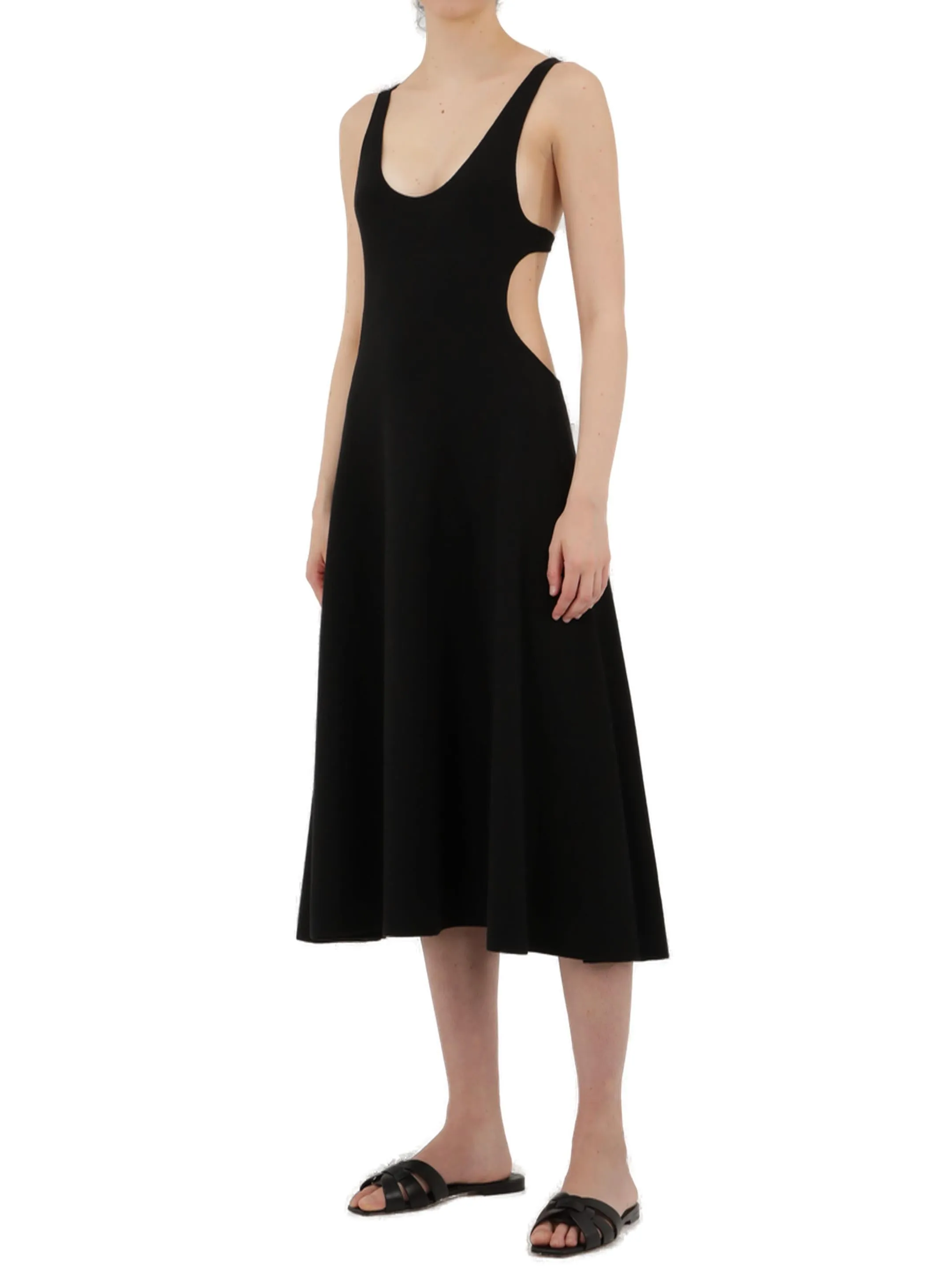 Saint Laurent Open-Back Sleeveless Dress