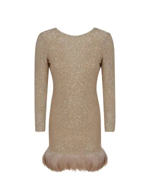 Saint Laurent Sequined Knit Midi Dress