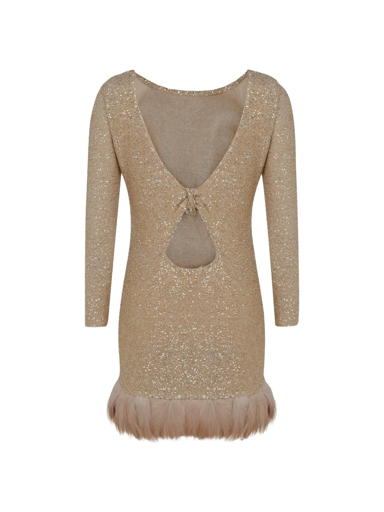 Saint Laurent Sequined Knit Midi Dress