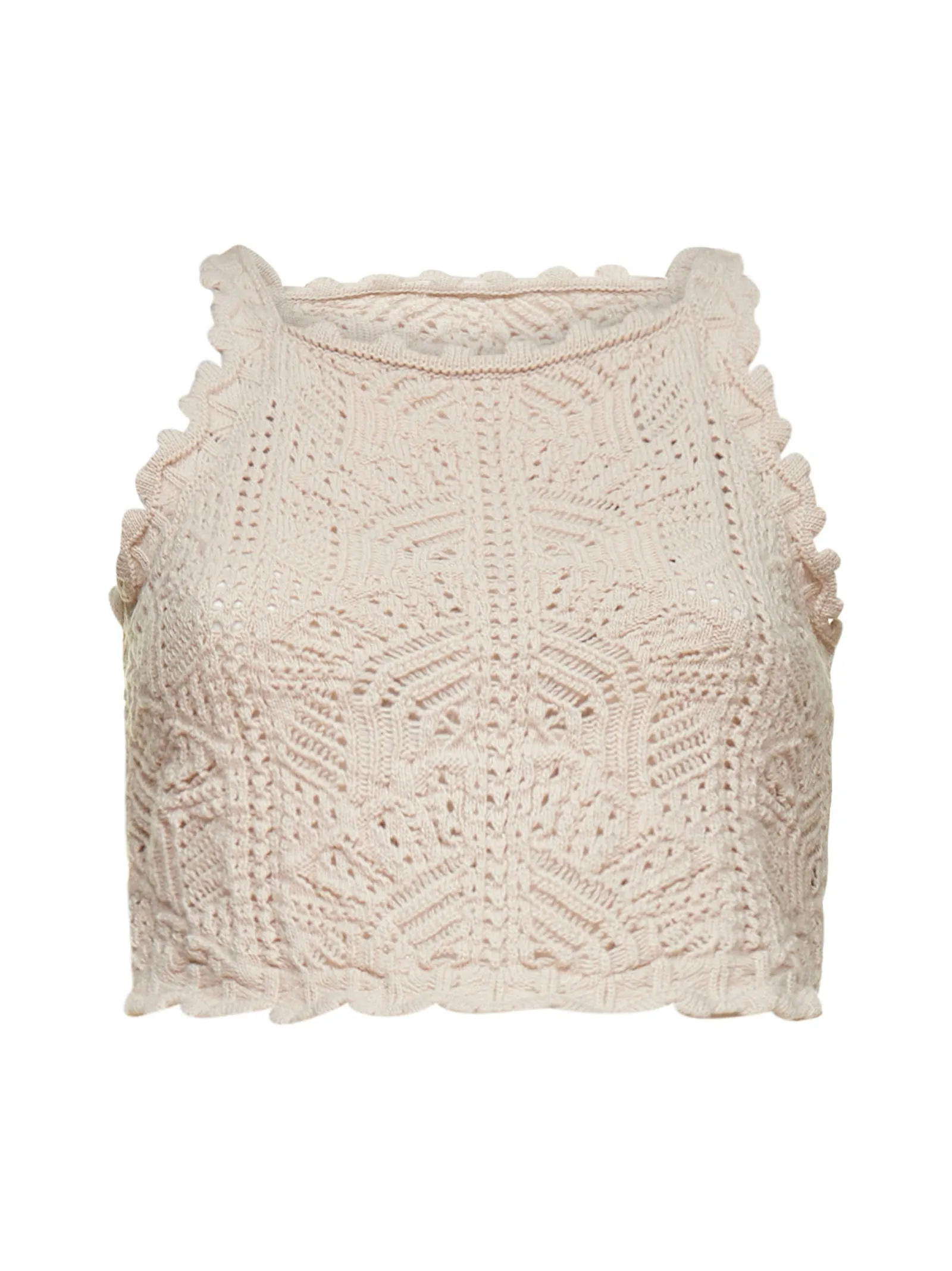 Saint Laurent Sleeveless Cropped Knit Top