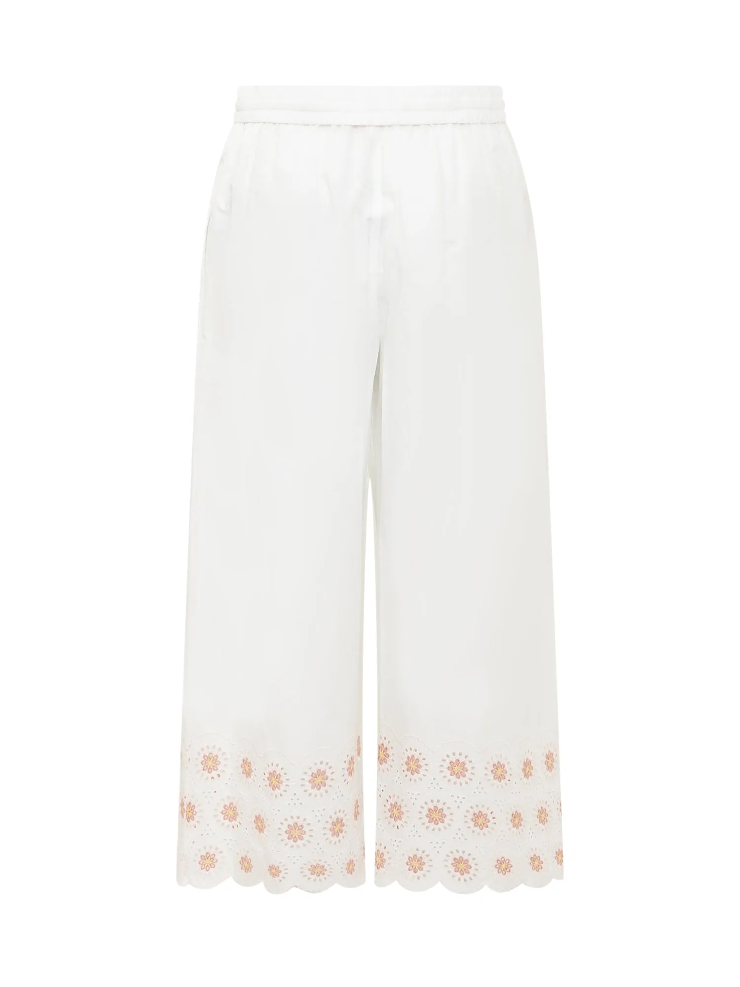See By Chlo Embroidered Hem Cropped Trousers