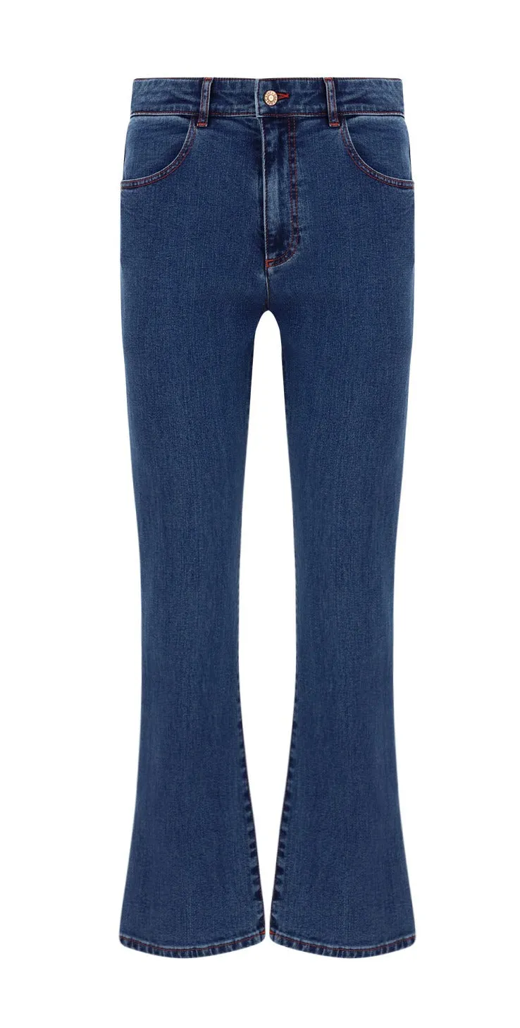 See By Chlo Logo Patch Flared Jeans