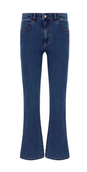 See By Chlo Logo Patch Flared Jeans