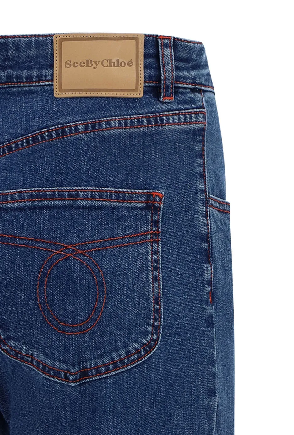 See By Chlo Logo Patch Flared Jeans