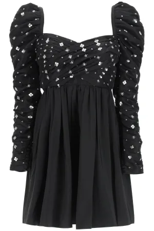 Self-Portrait Cluster Sequin Taffeta Mini Dress