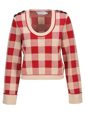 Self-Portrait Gingham Knit Jumper