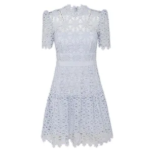 Self-Portrait Lace Detailed Mini Dress
