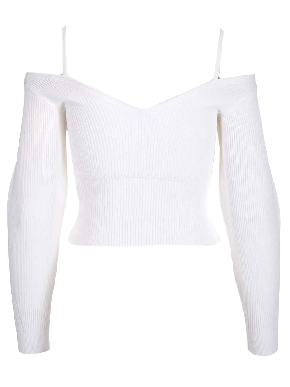 Self-Portrait Off Shoulder V-Neck Knit Top