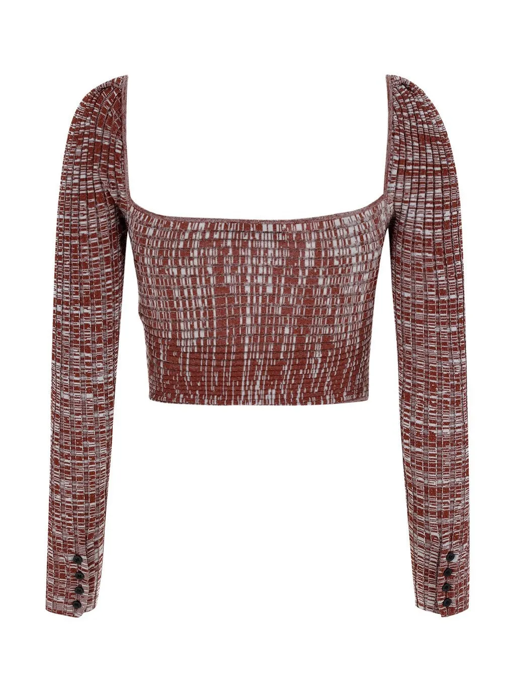 Self-Portrait V-Neck Cropped Knit Top