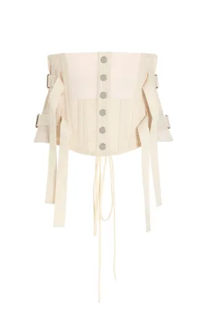 Sportmax Button Detailed Drawstring Top