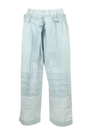 Stella McCartney Belted Cropped Denim Jeans