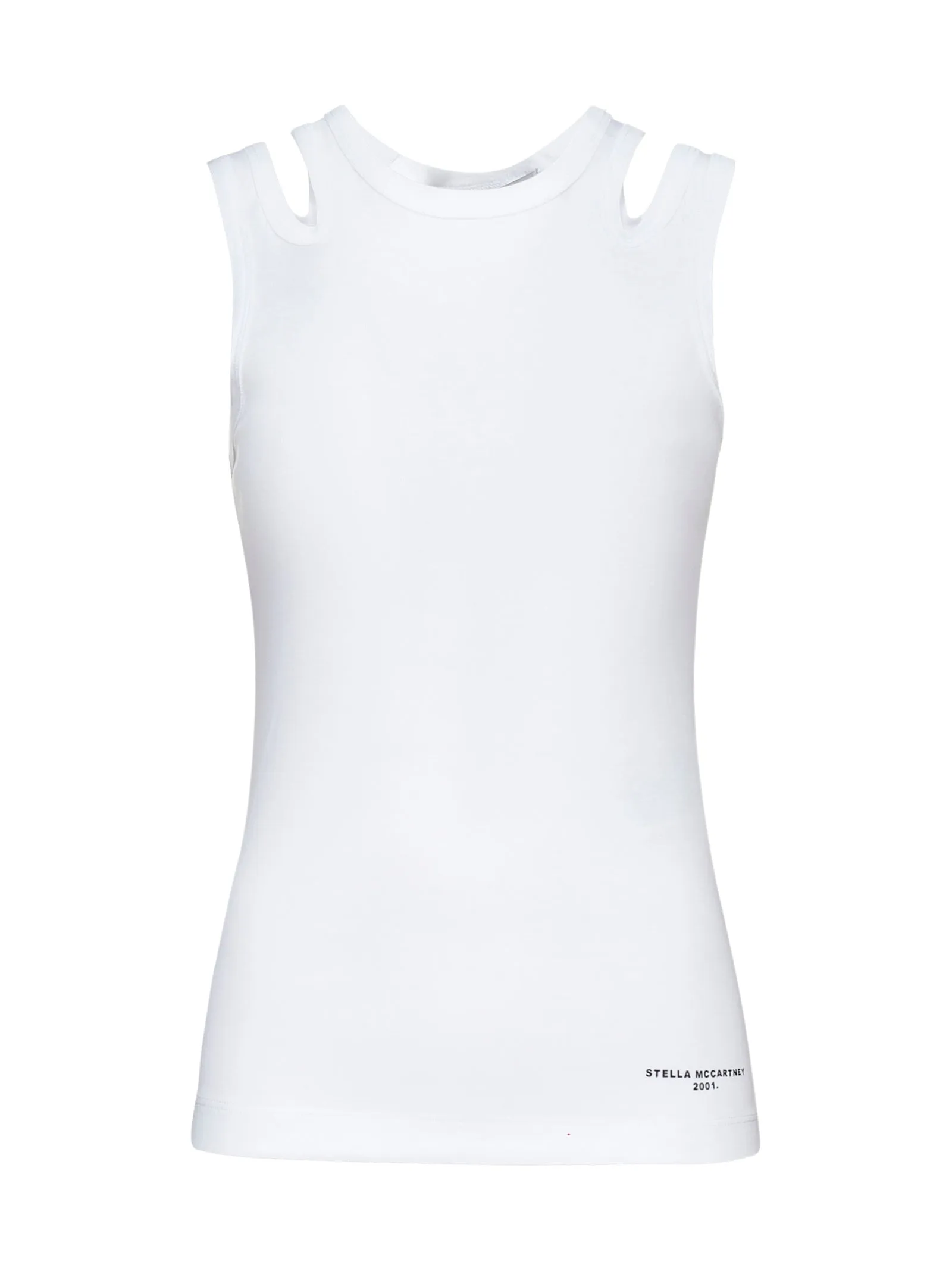 Stella McCartney Cut-Out Logo Print Tank Top