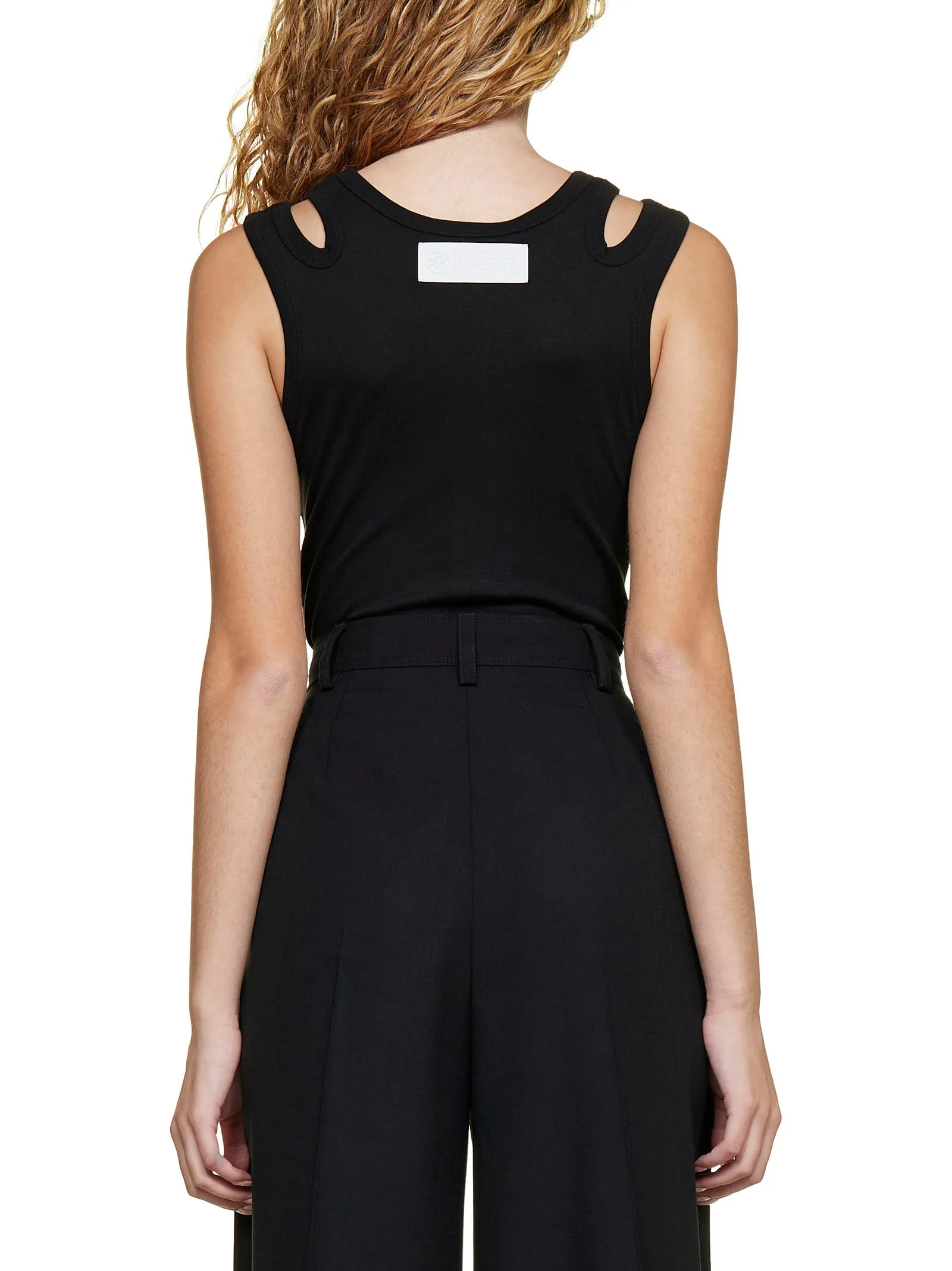 Stella McCartney Cut-Out Logo Print Tank Top