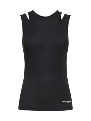 Stella McCartney Cut-Out Logo Print Tank Top