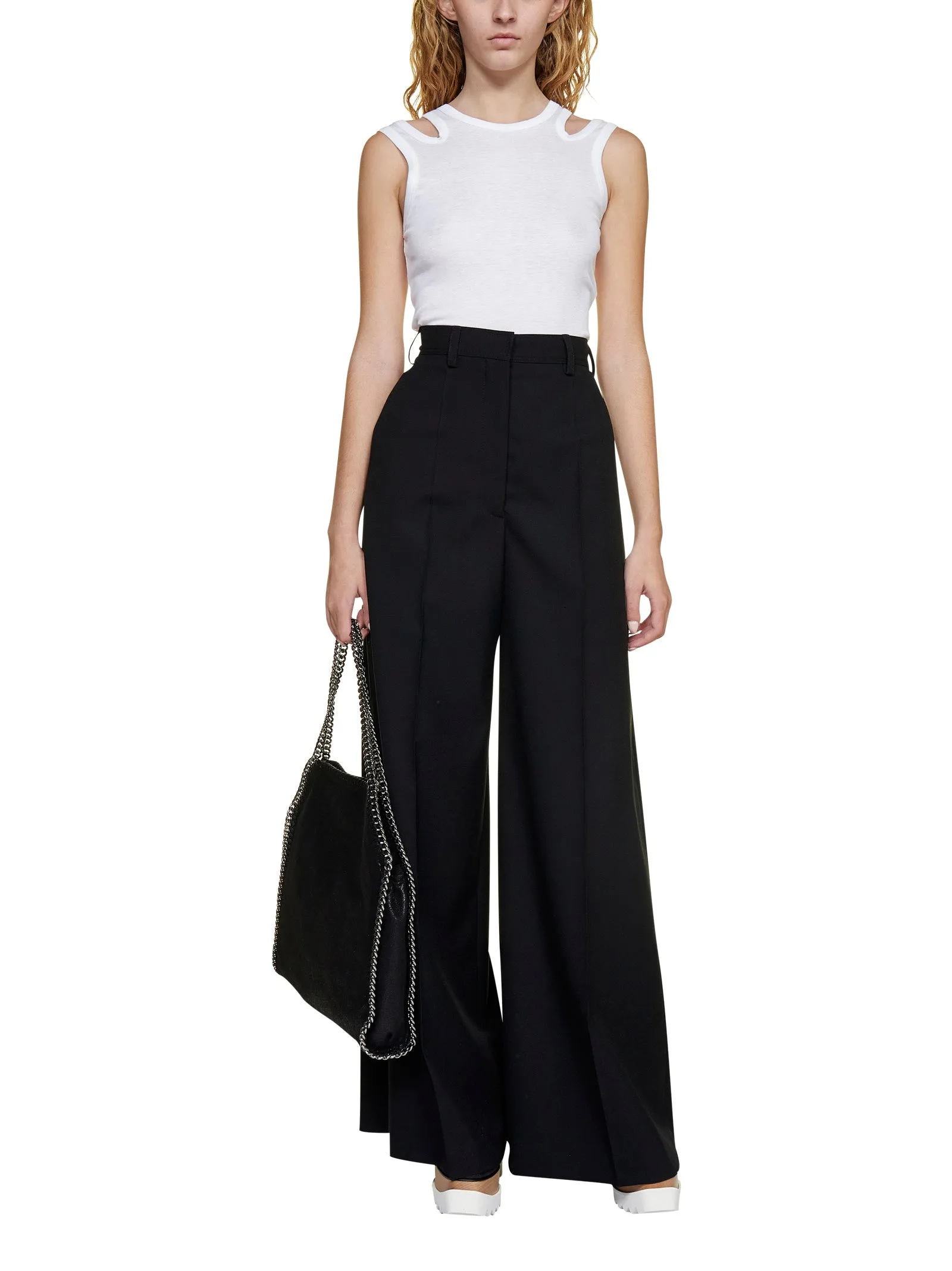 Stella McCartney Cut-Out Logo Print Tank Top