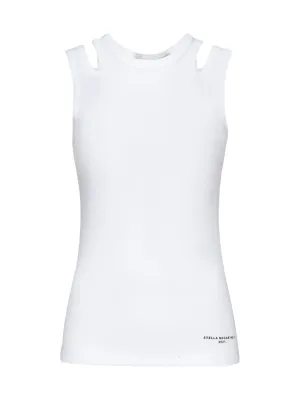 Stella McCartney Cut-Out Logo Print Tank Top