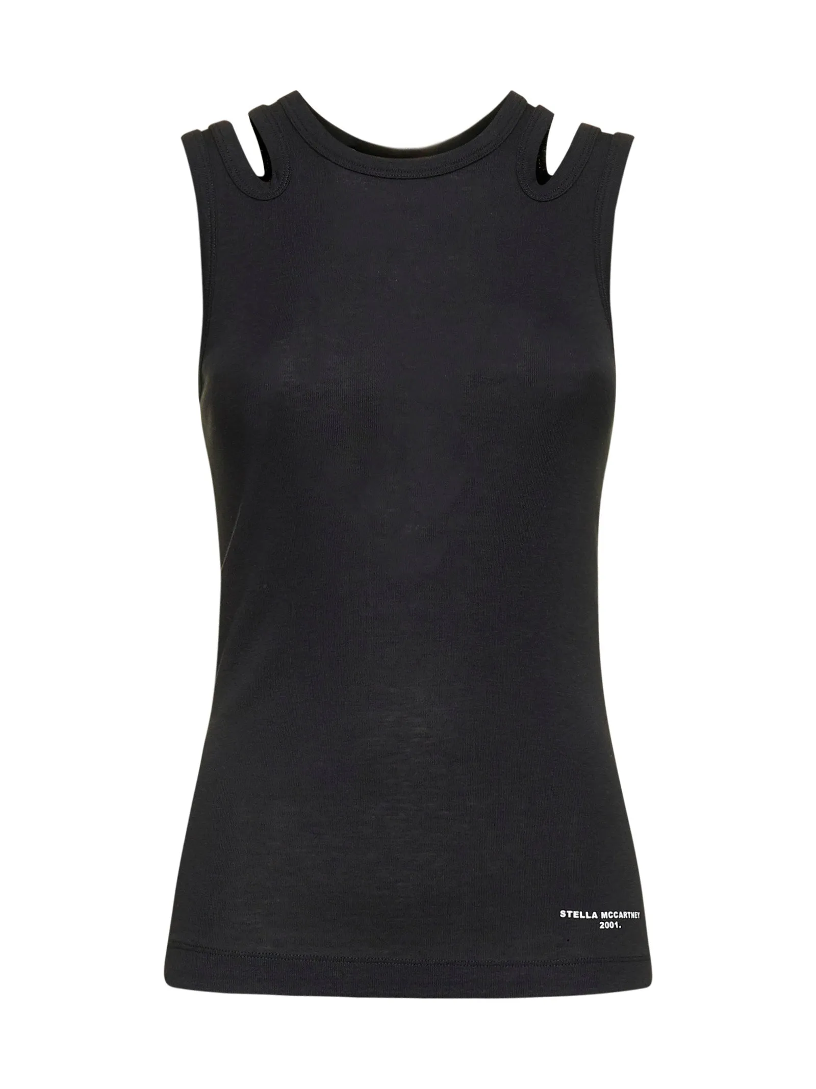 Stella McCartney Cut-Out Logo Print Tank Top