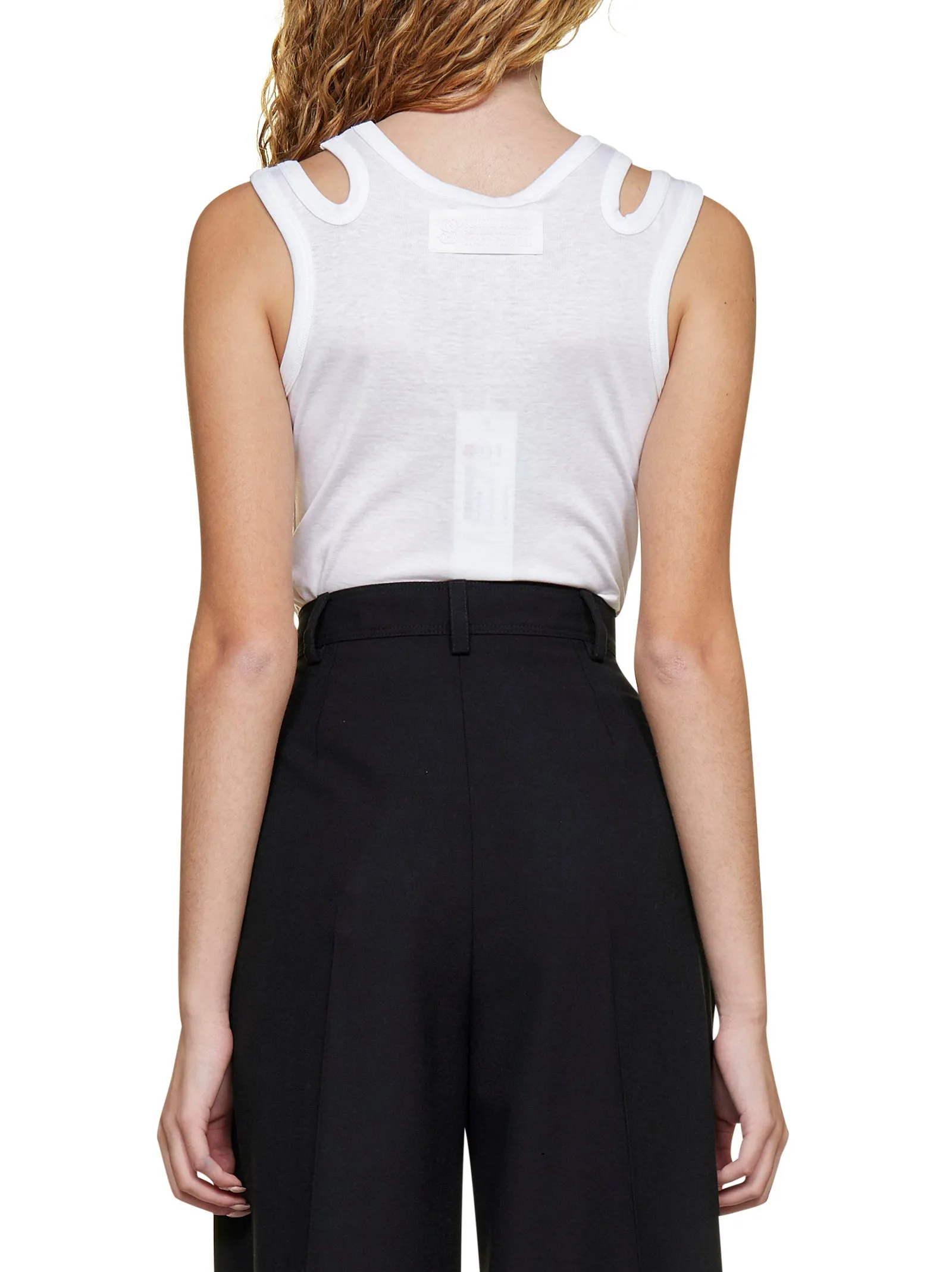 Stella McCartney Cut-Out Logo Print Tank Top