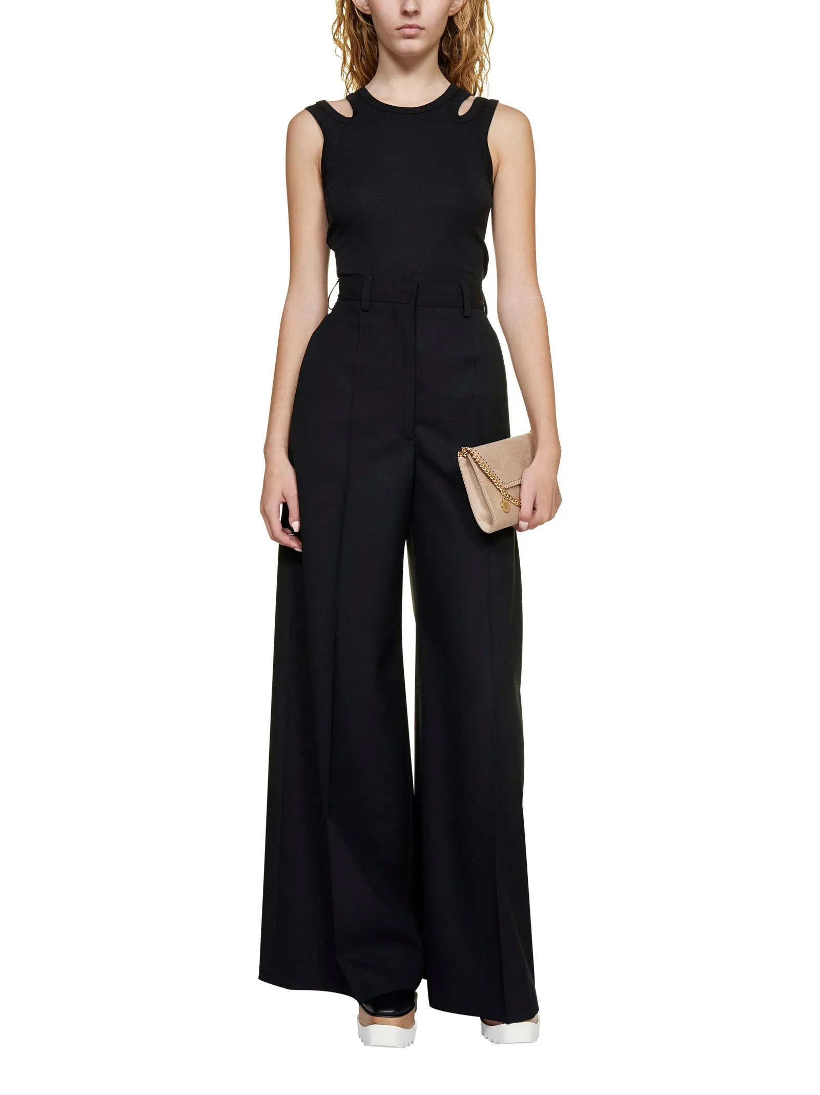 Stella McCartney Cut-Out Logo Print Tank Top