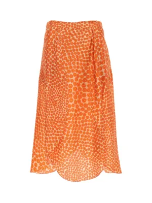 Stella McCartney Floral-Print High Waist Midi Skirt