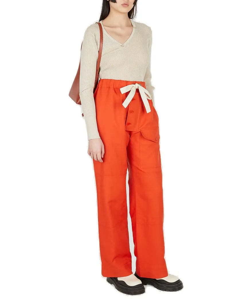 Stella McCartney High Waist Wide-Leg Trousers