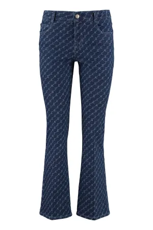 Stella McCartney Logo Jacquard Flared Jeans