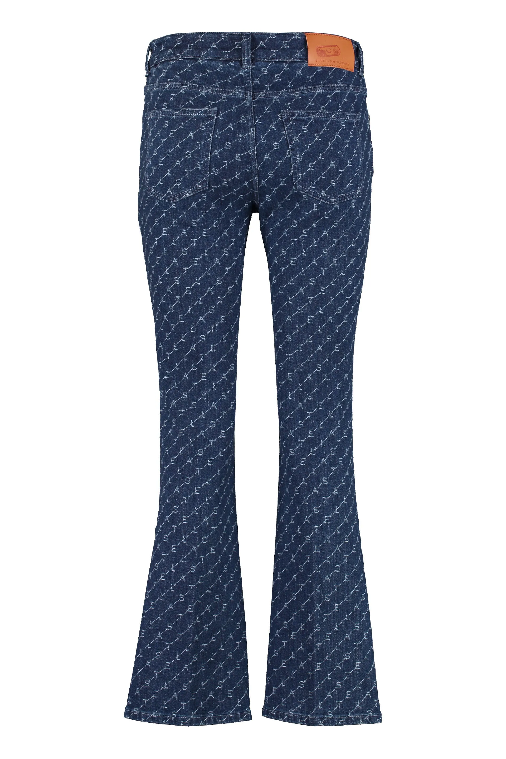 Stella McCartney Logo Jacquard Flared Jeans